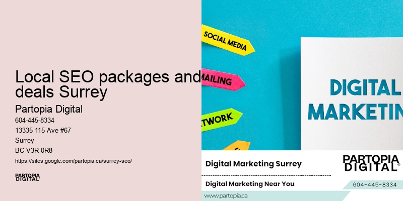 Local SEO packages and deals Surrey website SEO best practices