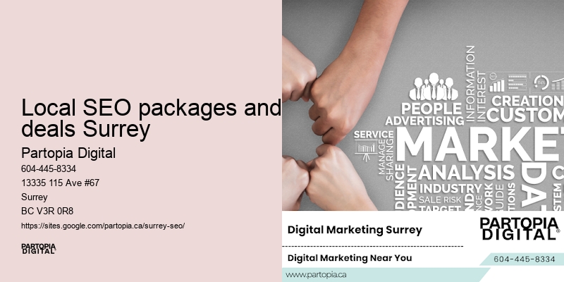 Local SEO packages and deals Surrey SEO project timeline