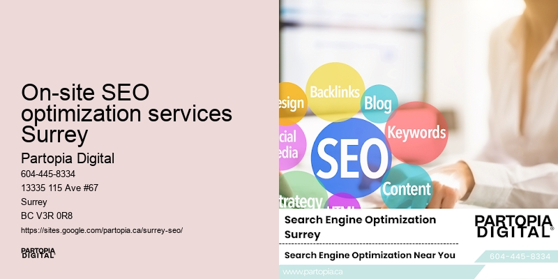 On-site SEO optimization services Surrey SEO Tactics
