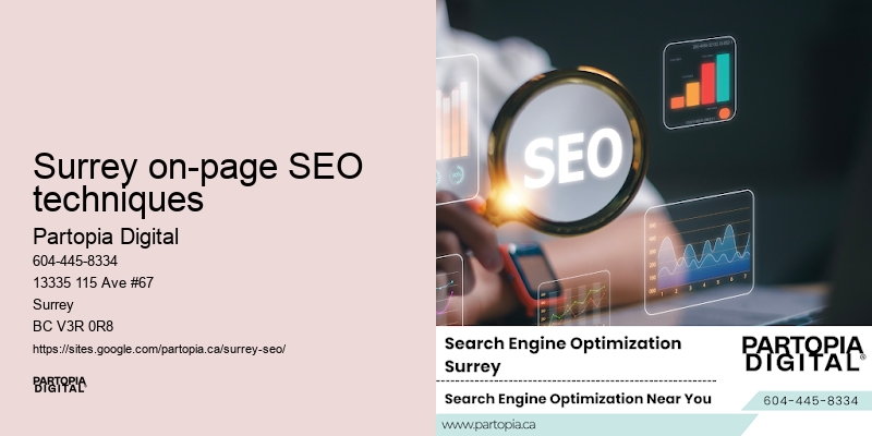 SEO specialist near me Surrey on-page SEO techniques