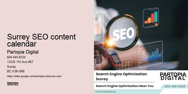 SEO manager Surrey SEO content calendar