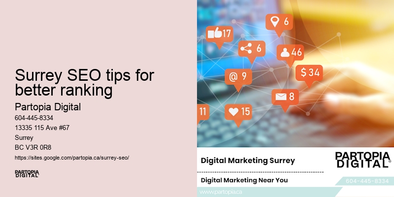 Local business SEO Surrey SEO tips for better ranking